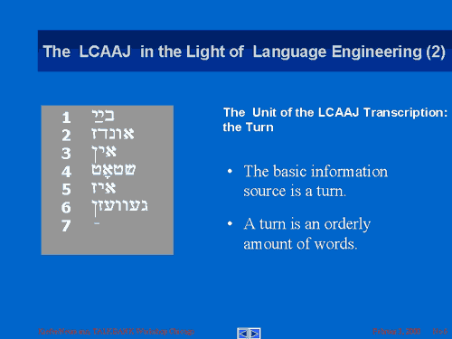 The LCAAJ in the Light of Language Enginerering (2)