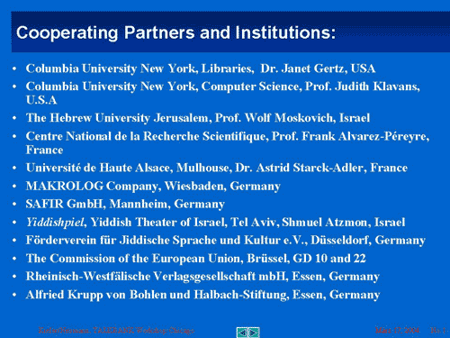 Cooperating Partners and Institutions